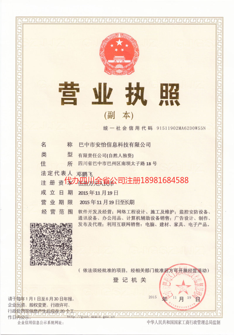 金堂金堂安怡信息科技有限公司